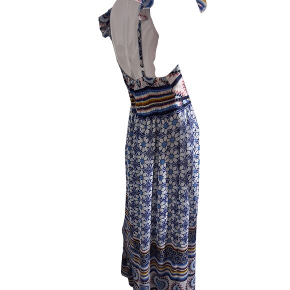 Y2K Charlotte Russe Babydoll Womens size Medium Boho Flowy Chiffon Maxi Dress - Picture 7 of 13